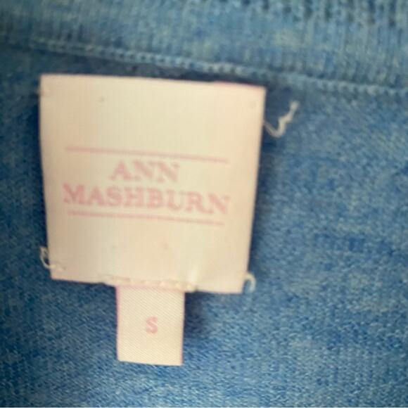 Ann Mashburn Cashmere Blue turtleneck thin slim sweater size small - Picture 7 of 7